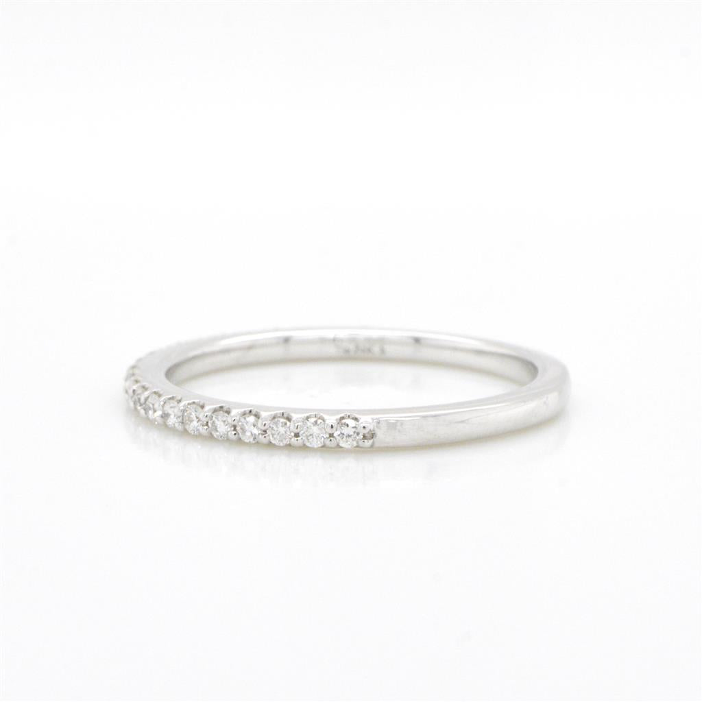 14K White Gold Diamond Half Anniversary Band