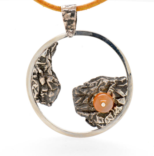 Custom Handmade Pendant With A Carnelian Bead