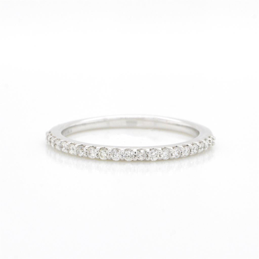 14K White Gold Diamond Half Anniversary Band