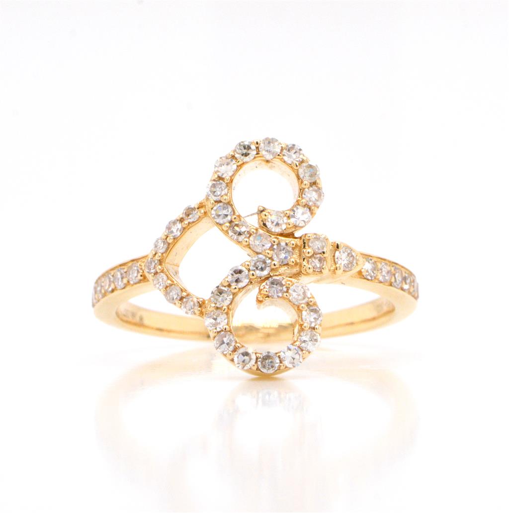 14K Yellow Gold Diamond Ring