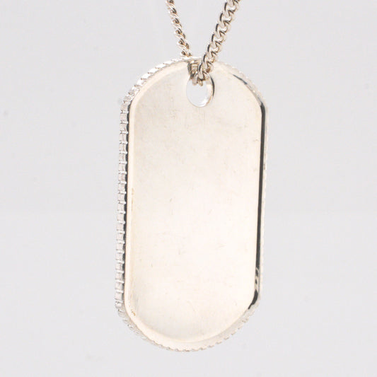 Sterling Silver Large Dog Tag