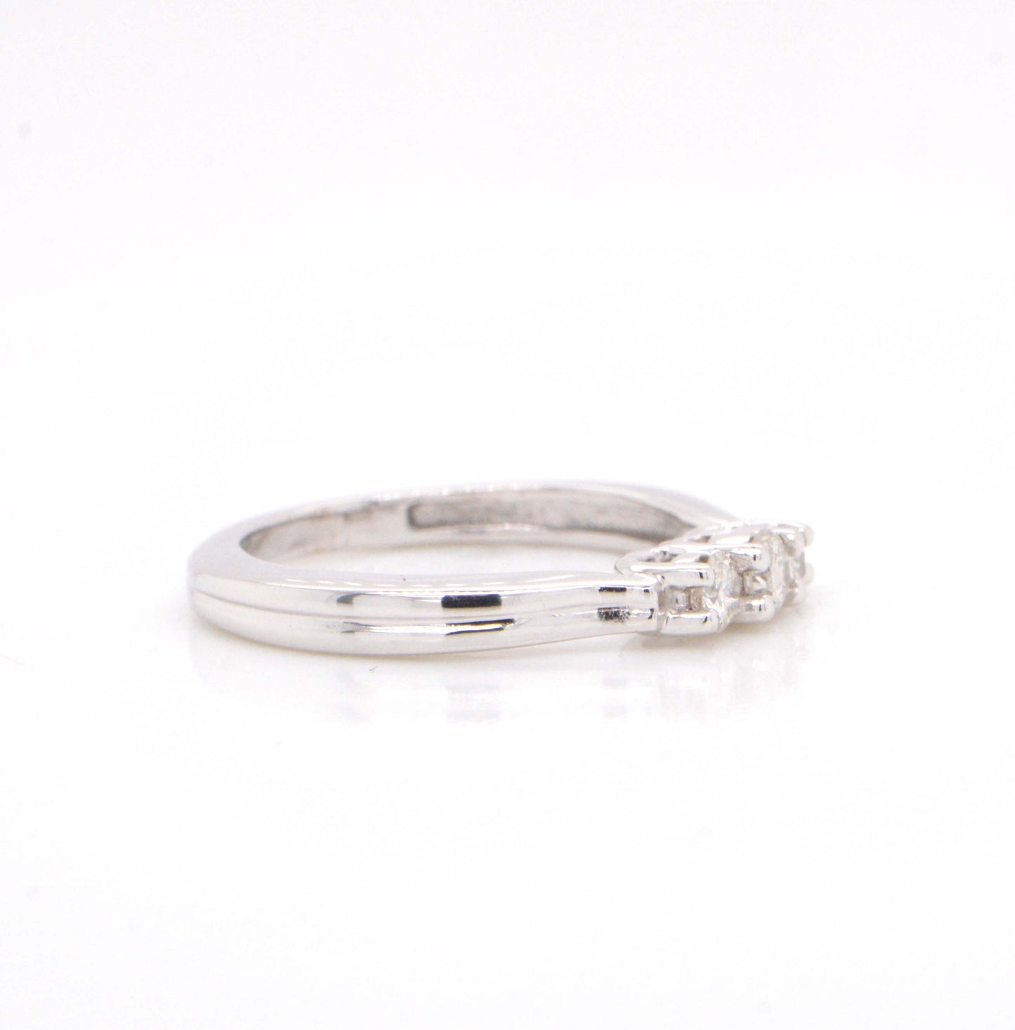 14K White Gold 3-Stone Diamond Ring