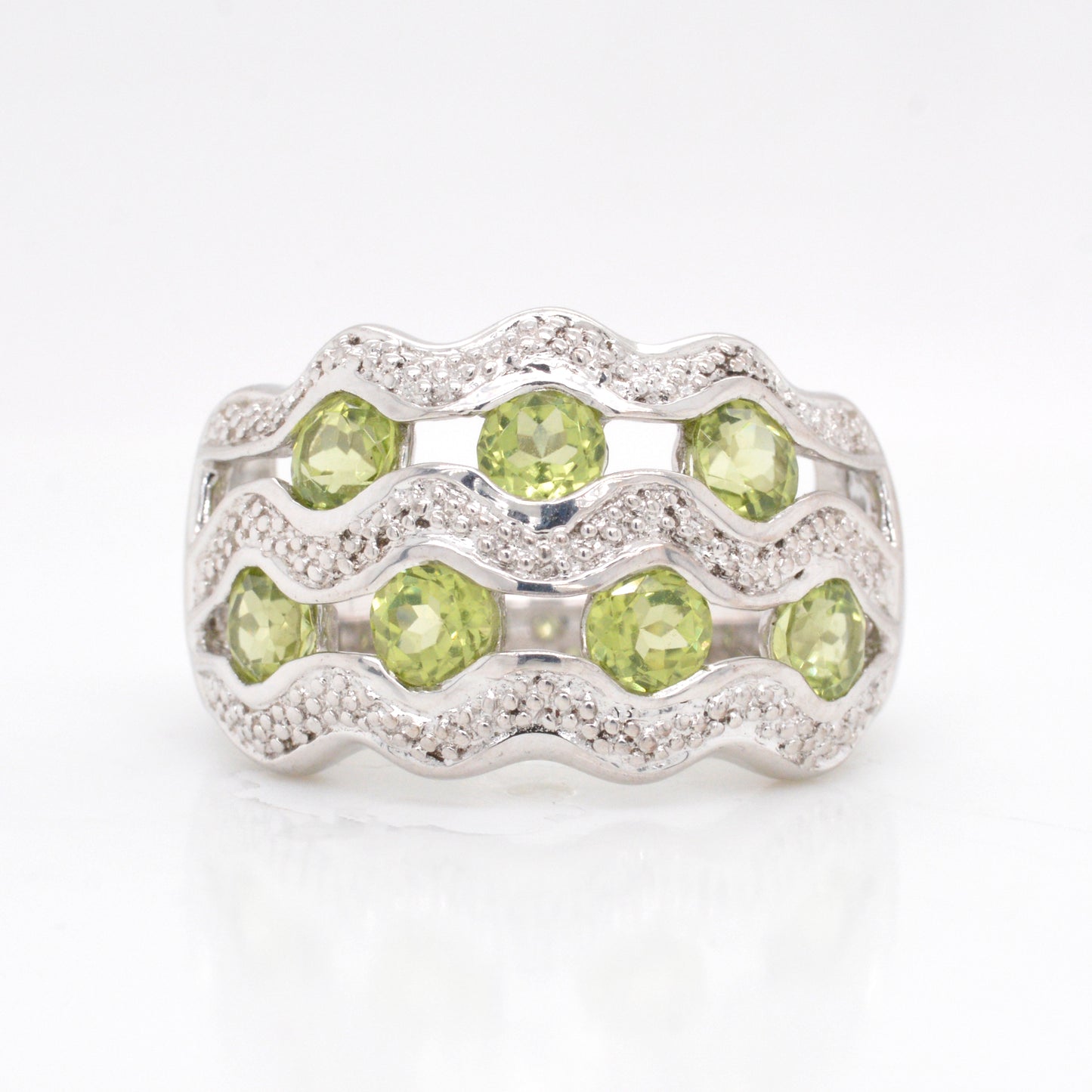 Sterling Silver Key Lime Cocktail Ring