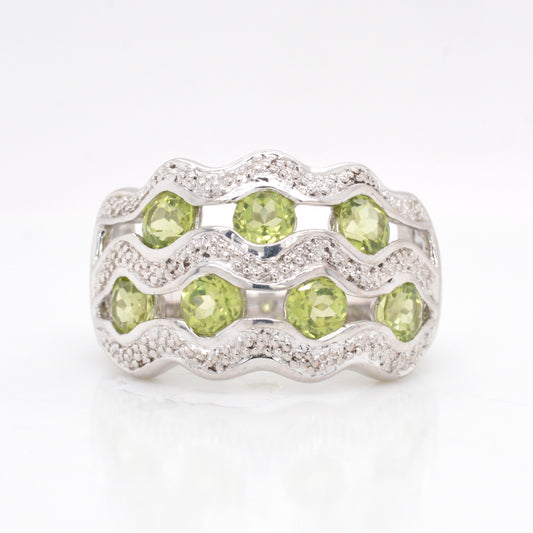 Sterling Silver Key Lime Cocktail Ring