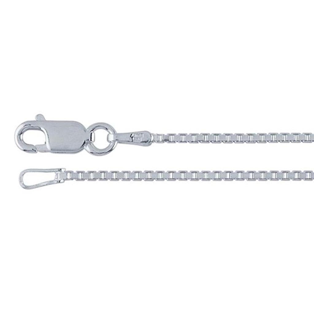 Sterling Silver 1.15mm Diamond-Cut Box Chain