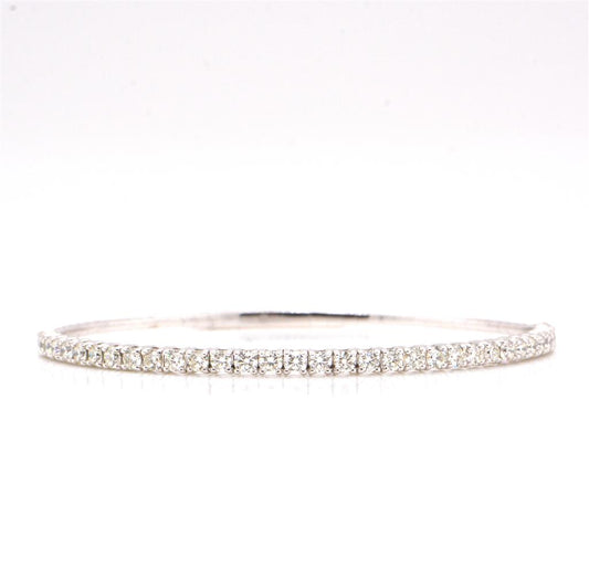 14K White Gold Diamond Flexi Bracelet
