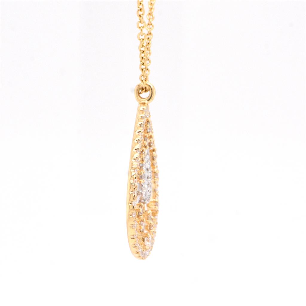 14K Two-Tone Gold Diamond Starburst Necklace