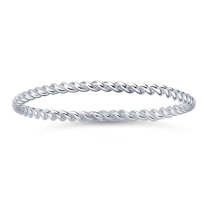 Sterling Silver Twist Stackable Ring