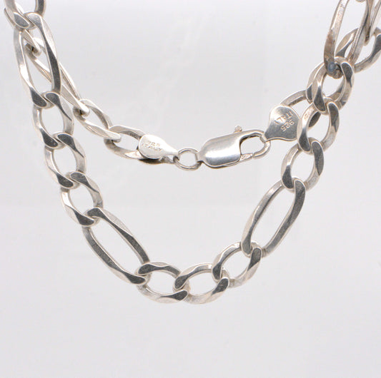 Sterling Silver Figaro Chain, Length 24"