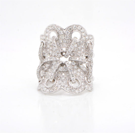 14K White Gold Diamond Fashion Ring