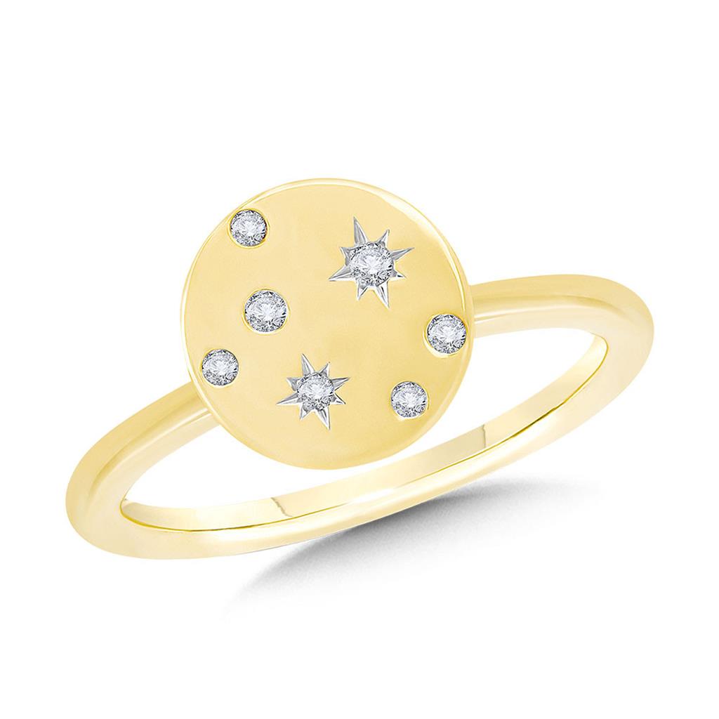 10K Yellow Gold Diamond Constellation Ring