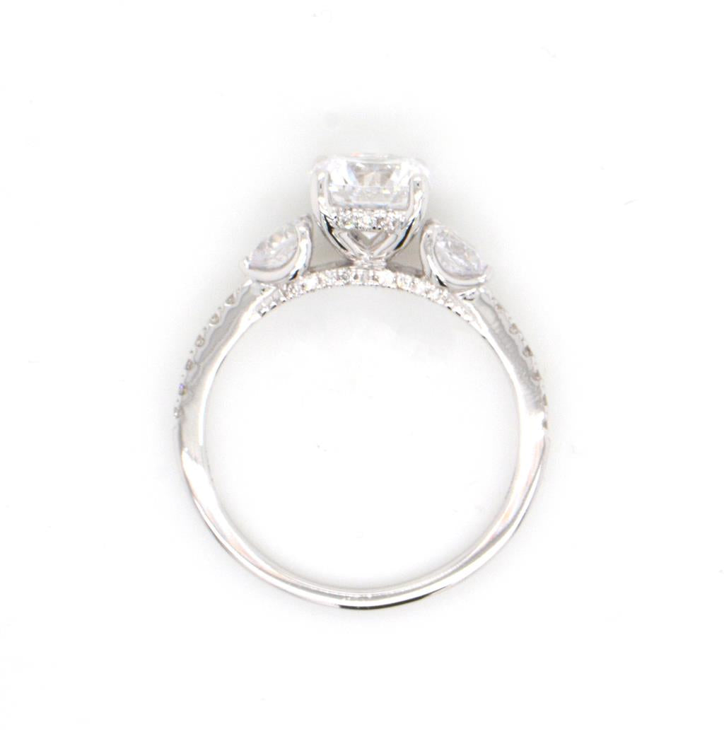 14K White Gold Diamond Engagement Ring