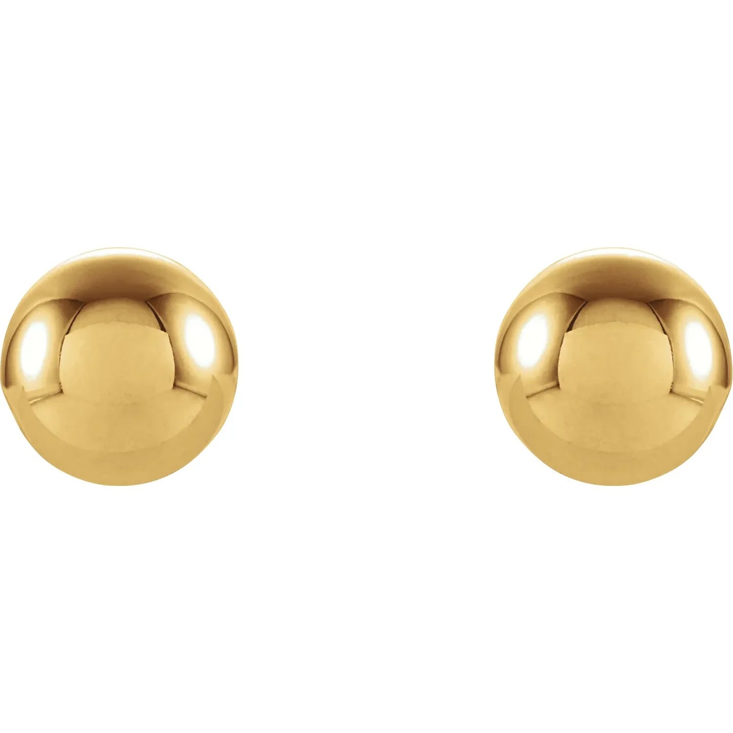 5mm Yellow Gold Ball Stud Earrings