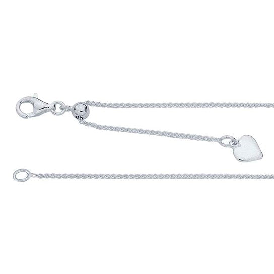 Sterling Silver Adjustable Wheat chain