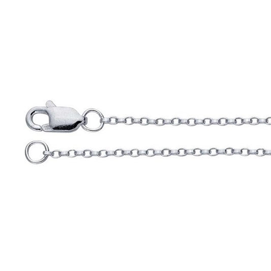 Sterling Silver Flat Round Rolo Chain