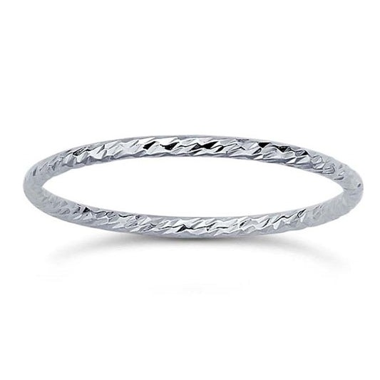 Sterling Silver Sparkle-Wire Stackable Ring