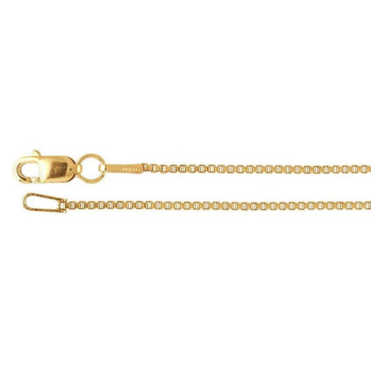 Yellow Gold Fill Box Chain With Lobster Clasp