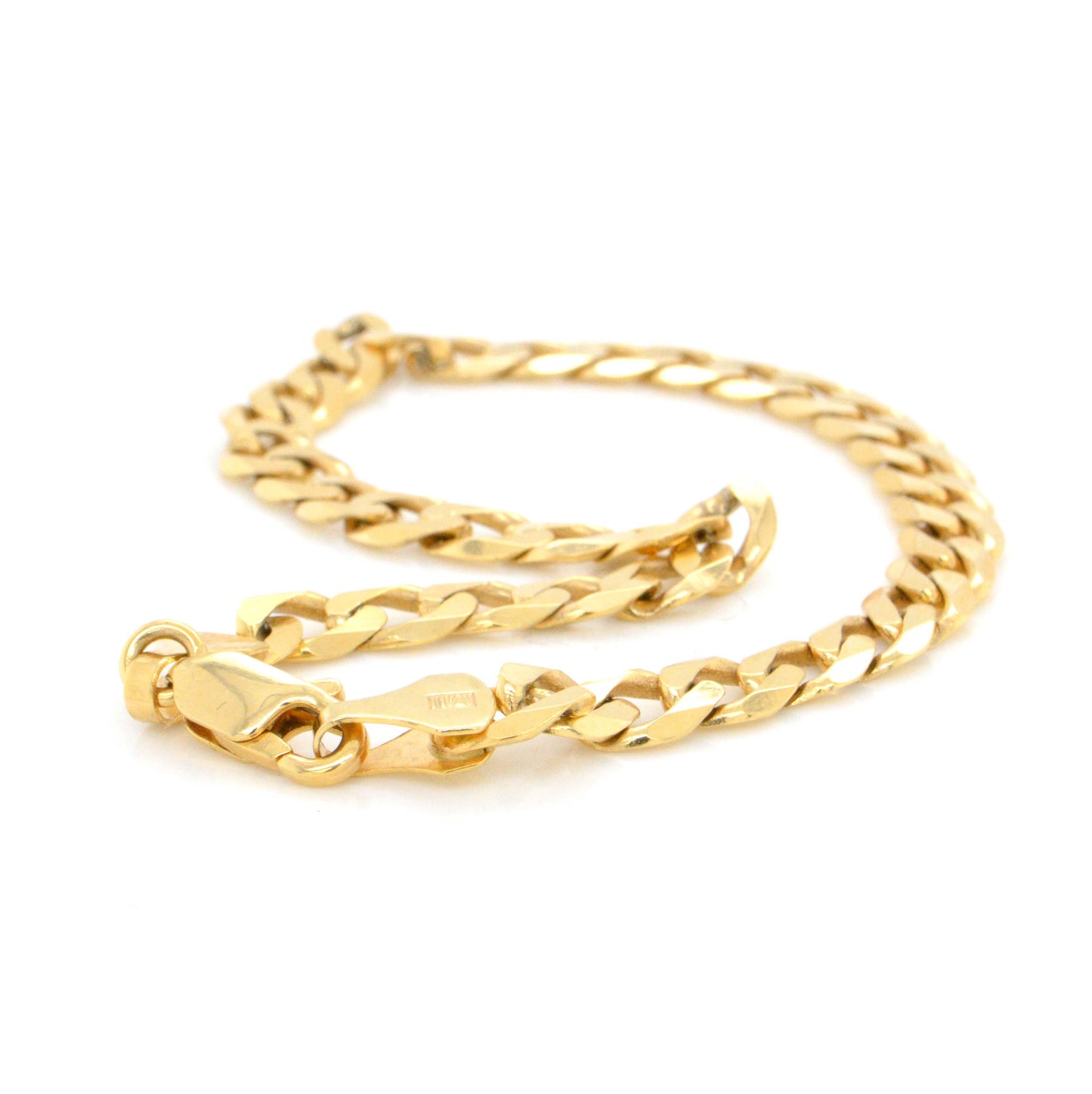 14 Karat Yellow Gold Curb Link Bracelet