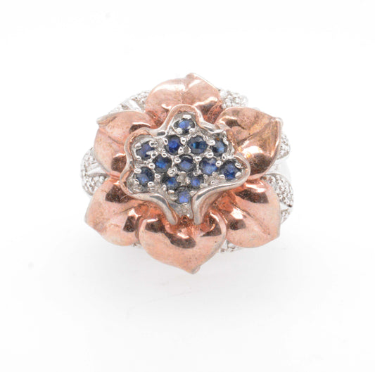 Seeding Flower Two-Toned Cocktail Ring