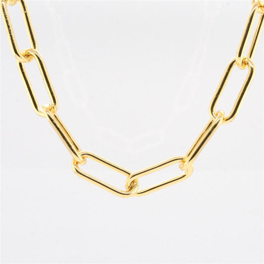 Gold Fill Large Paperclip Chain with Toggle Clasp