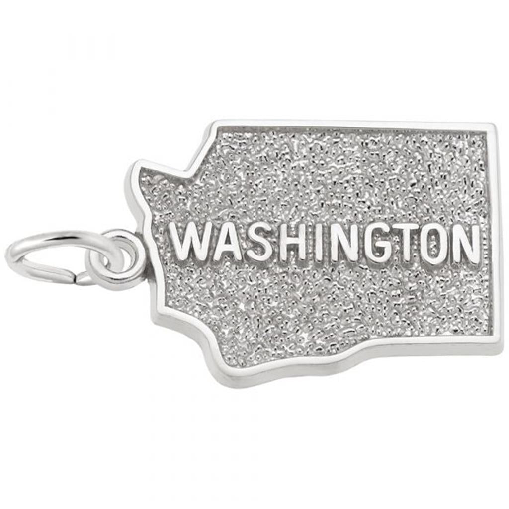 Sterling Silver "Washington" Map Charm