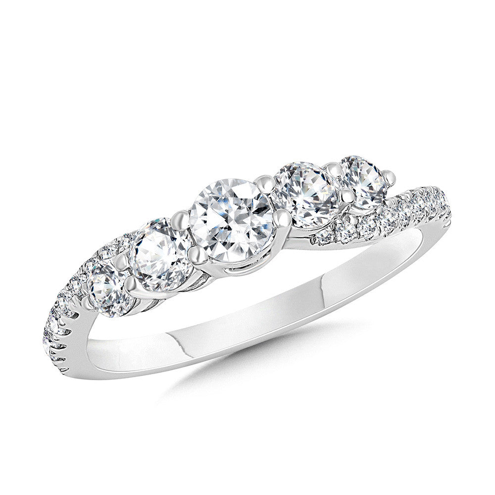 14K White Gold Diamond Anniversary Ring