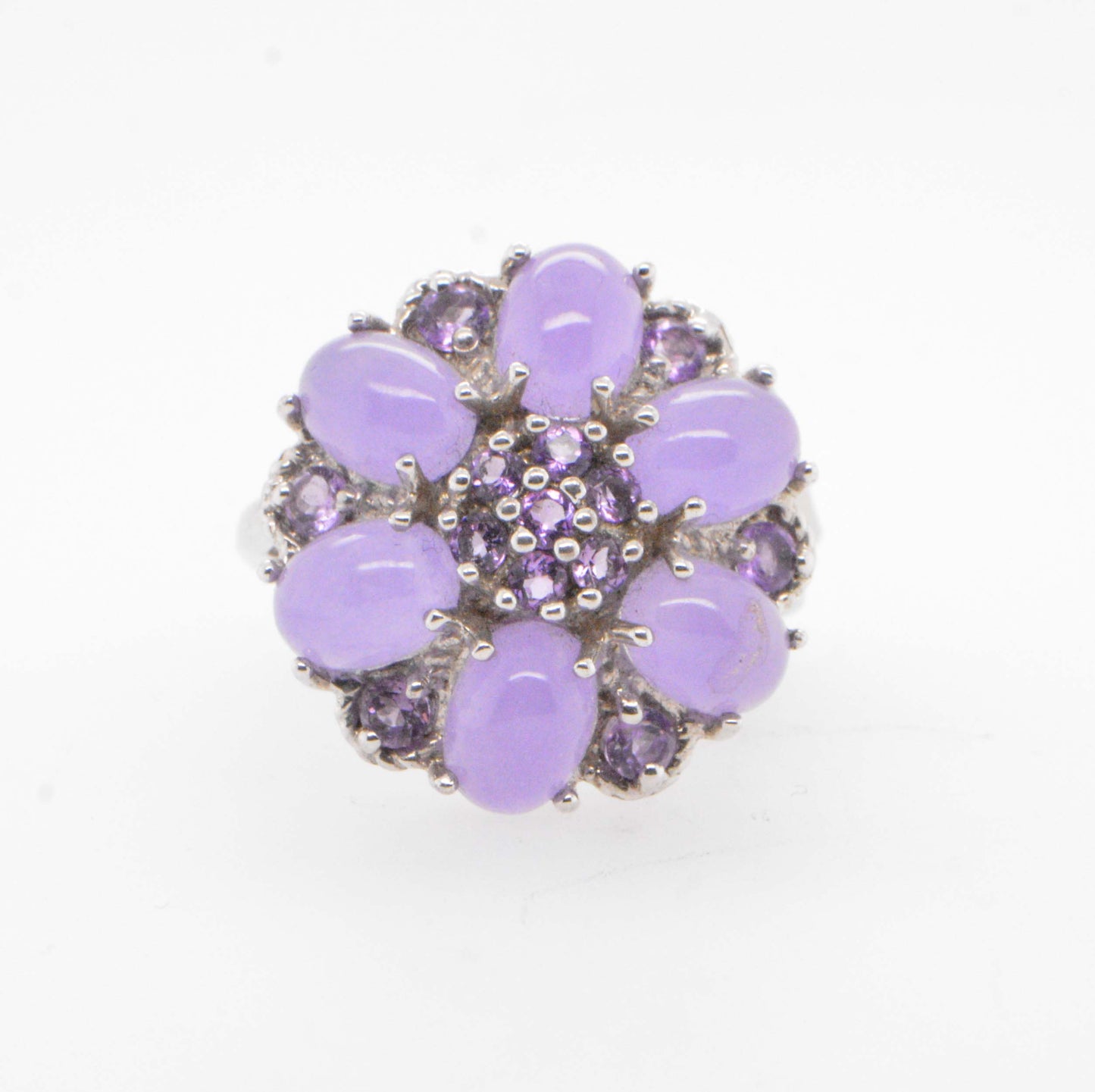 Sterling Silver Purple Petals Cocktail Ring