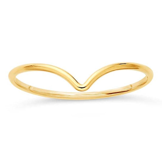 14/20 Yellow Gold-Filled Chevron Ring