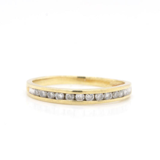 10K Yellow Gold Channel Set Diamond Band