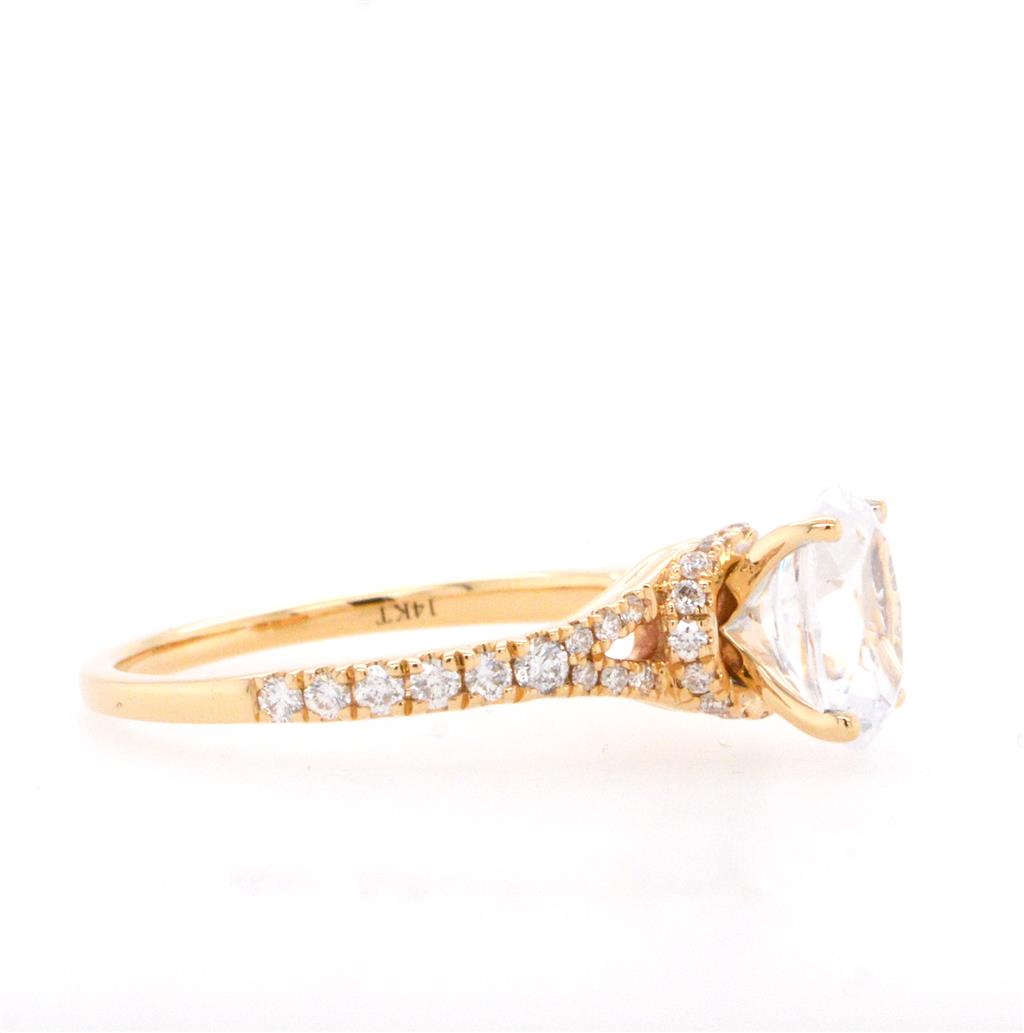 14K Yellow Gold Diamond Engagement Ring