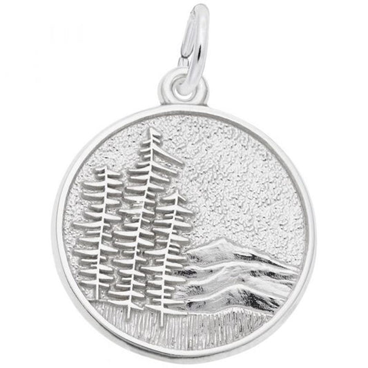 Sterling Silver Mountain Charm