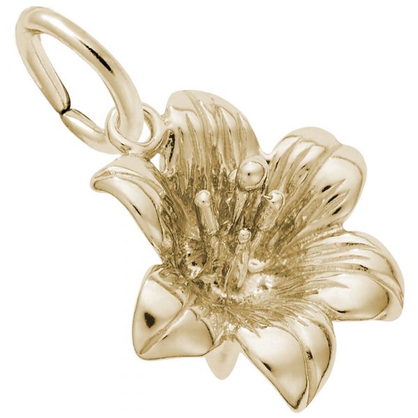 Sterling Silver Gold Plated Lily Charm