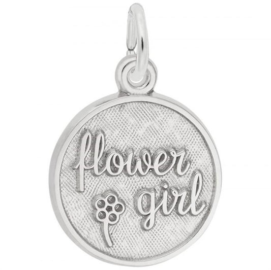 Sterling Silver Flower Girl Charm