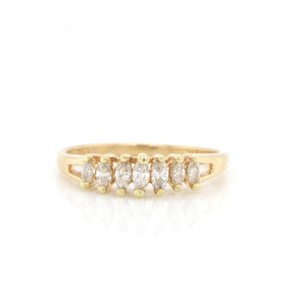 14K Yellow Gold Diamond Ring