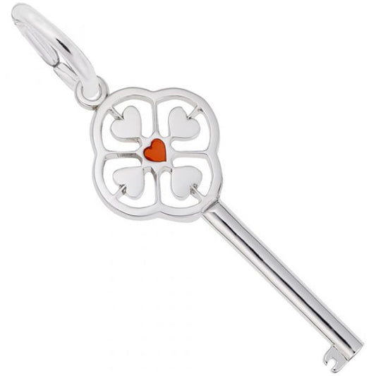Sterling Silver Key To My Heart Charm