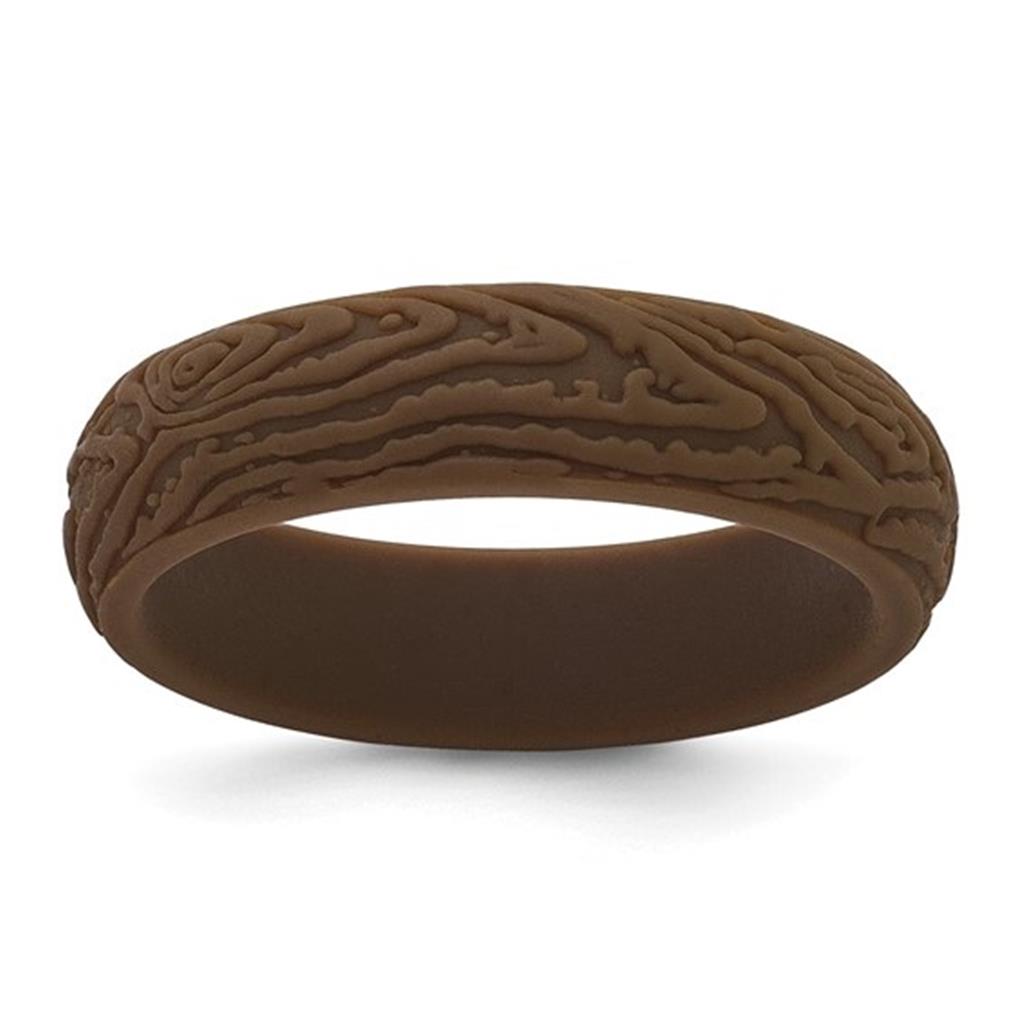 Silicone Brown Wood Grain Pattern Band