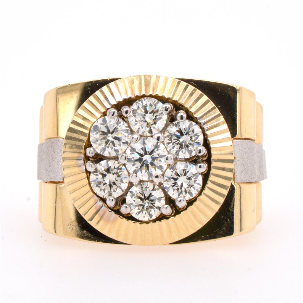 14K Two Tone Diamond Ring