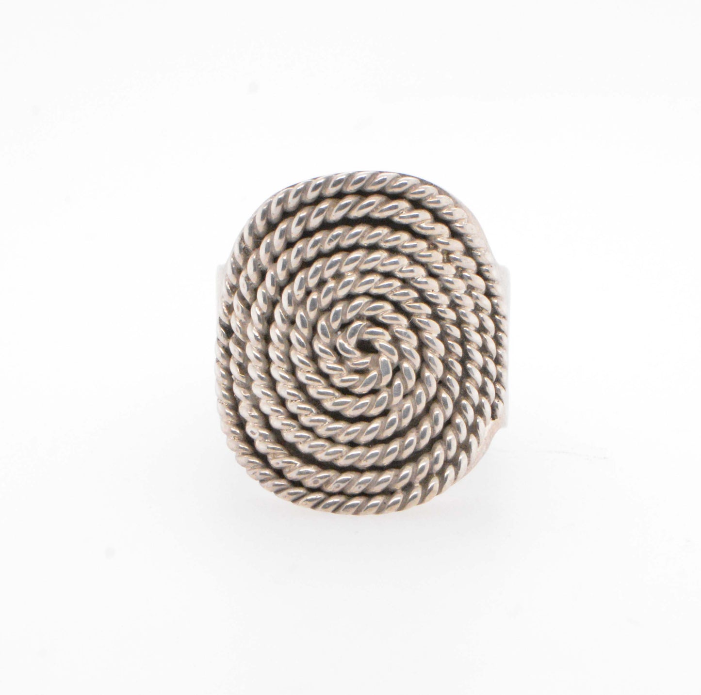 Sterling Silver Circular Patterned Ring