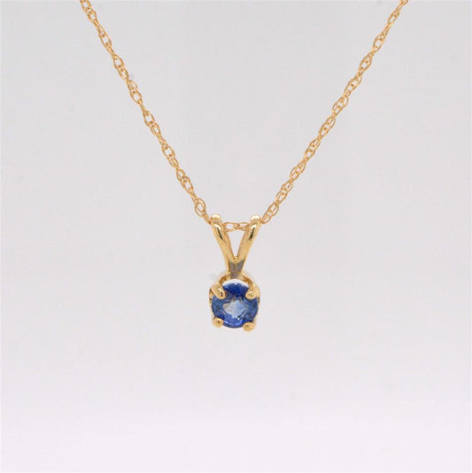 14K Yellow Gold Sapphire Necklace