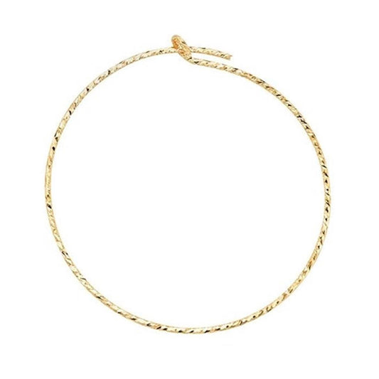 14/20 Yellow Gold-Filled Sparkle Beading Hoop Earring