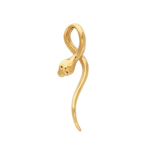 14K Yellow Gold Snake Pendant