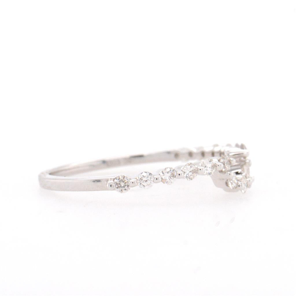 14K White Gold Shared Prong Diamond Anniversary Band