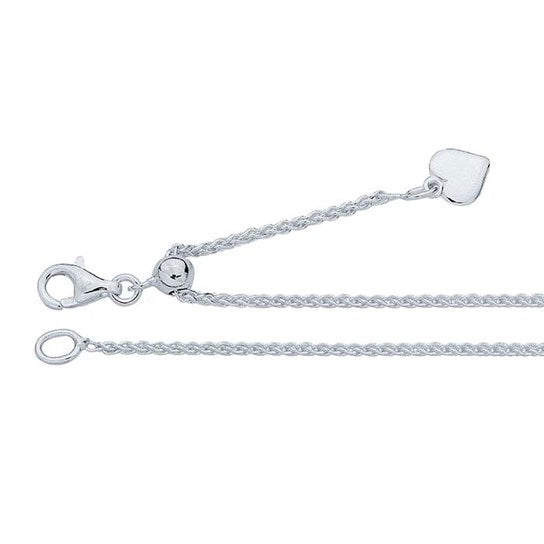 Sterling Silver Adjustable Wheat chain