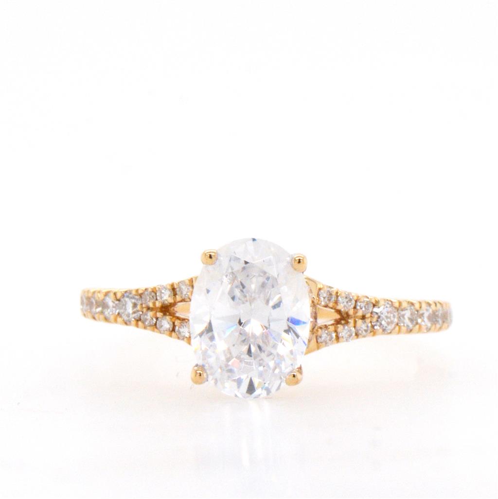 14K Yellow Gold Diamond Engagement Ring