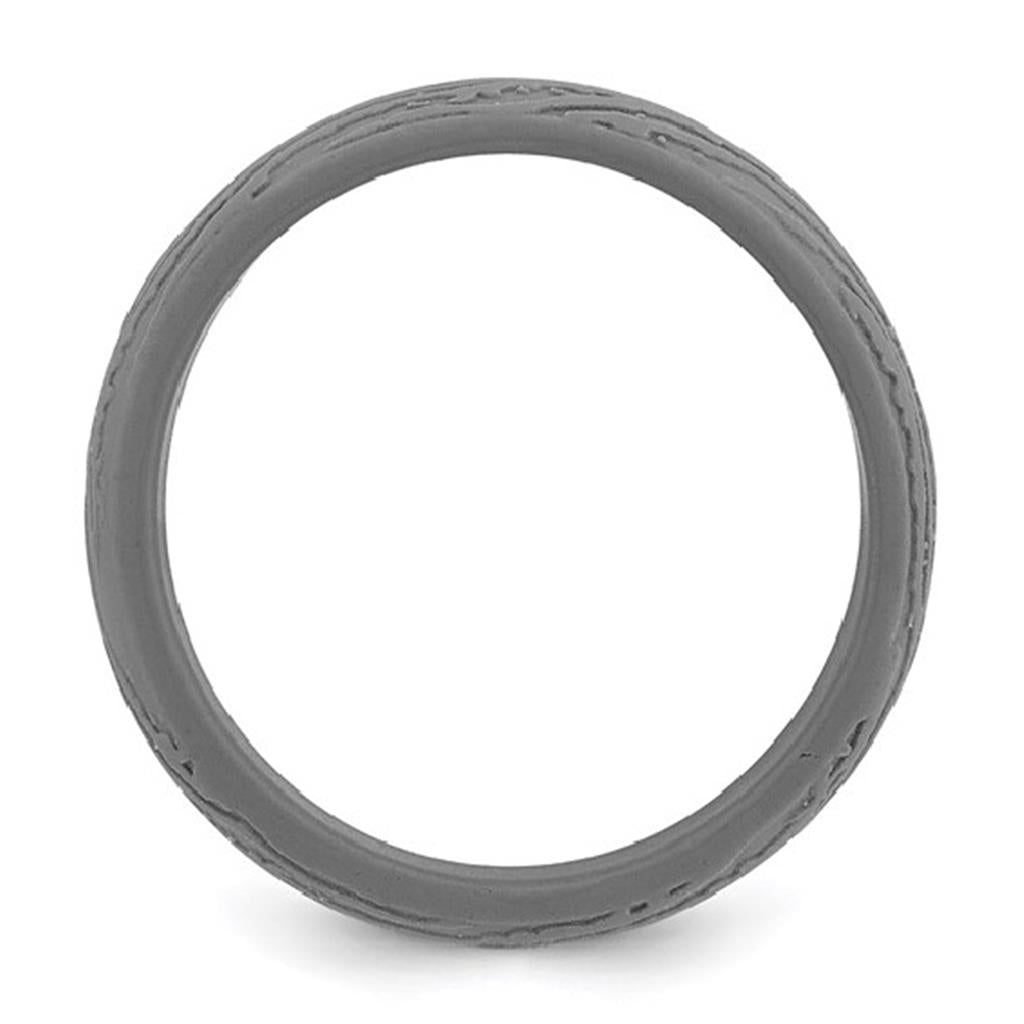 Silicone Gray Wood Grain Pattern Band