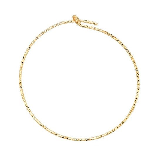 14/20 Yellow Gold-Filled Sparkle Beading Hoop Earring