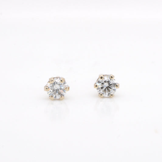 White Gold Diamond Stud Earrings