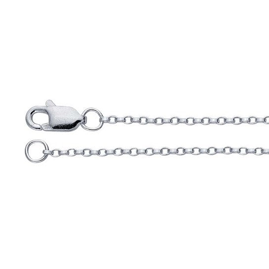 Sterling Silver Flat Round Rolo Chain