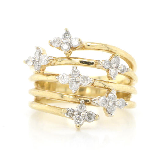 10K Yellow Gold Diamond Fashion Ring