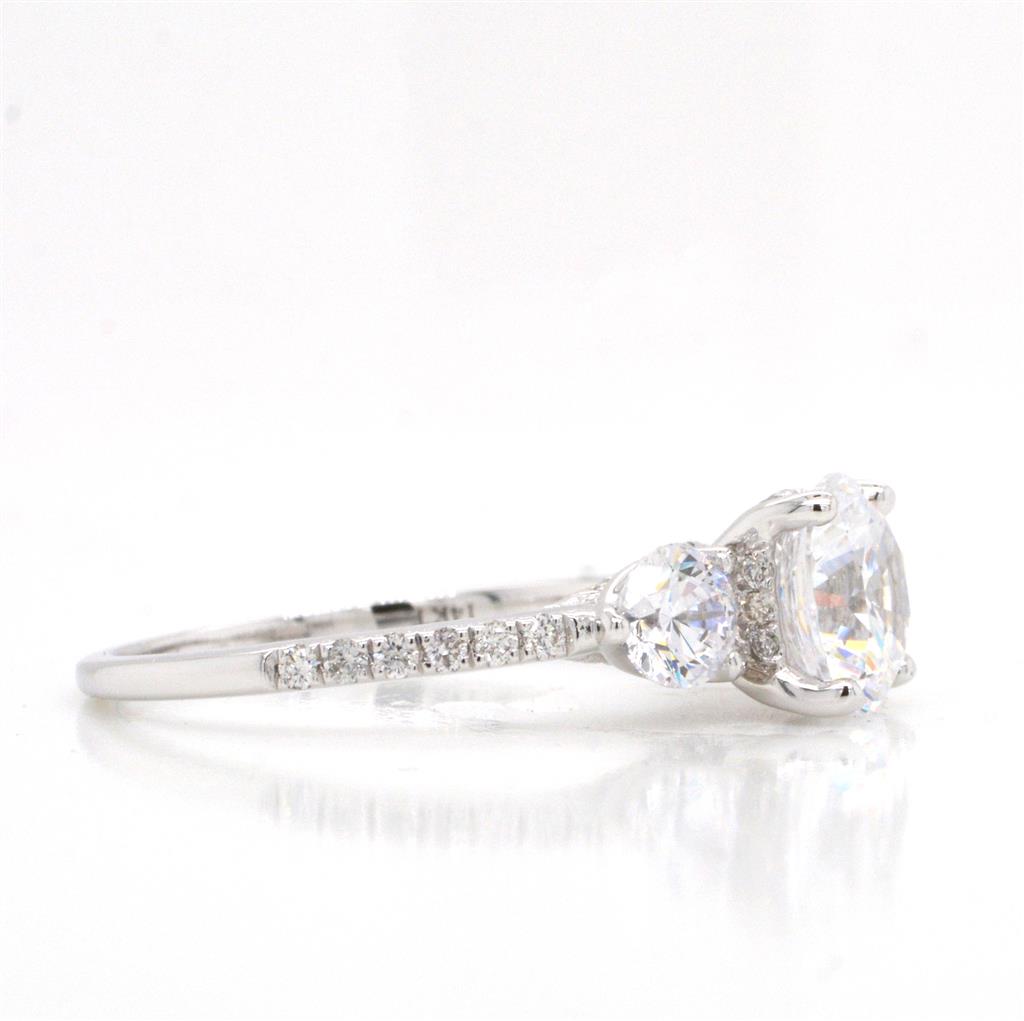 14K White Gold Diamond Engagement Ring